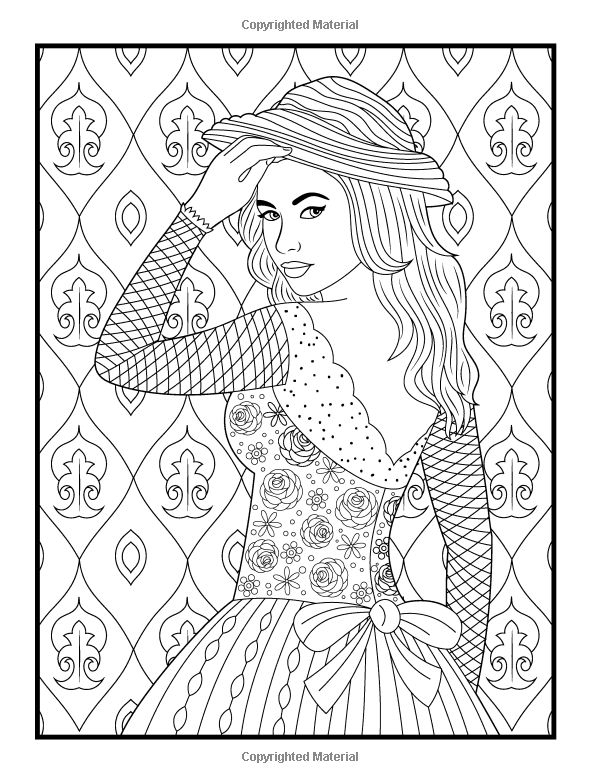 600x783 Adult Coloring Pages Patterns Women Printable