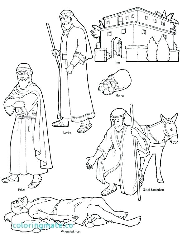 600x780 Good Samaritan Coloring Page Mn Ws Ides Free Printable Good