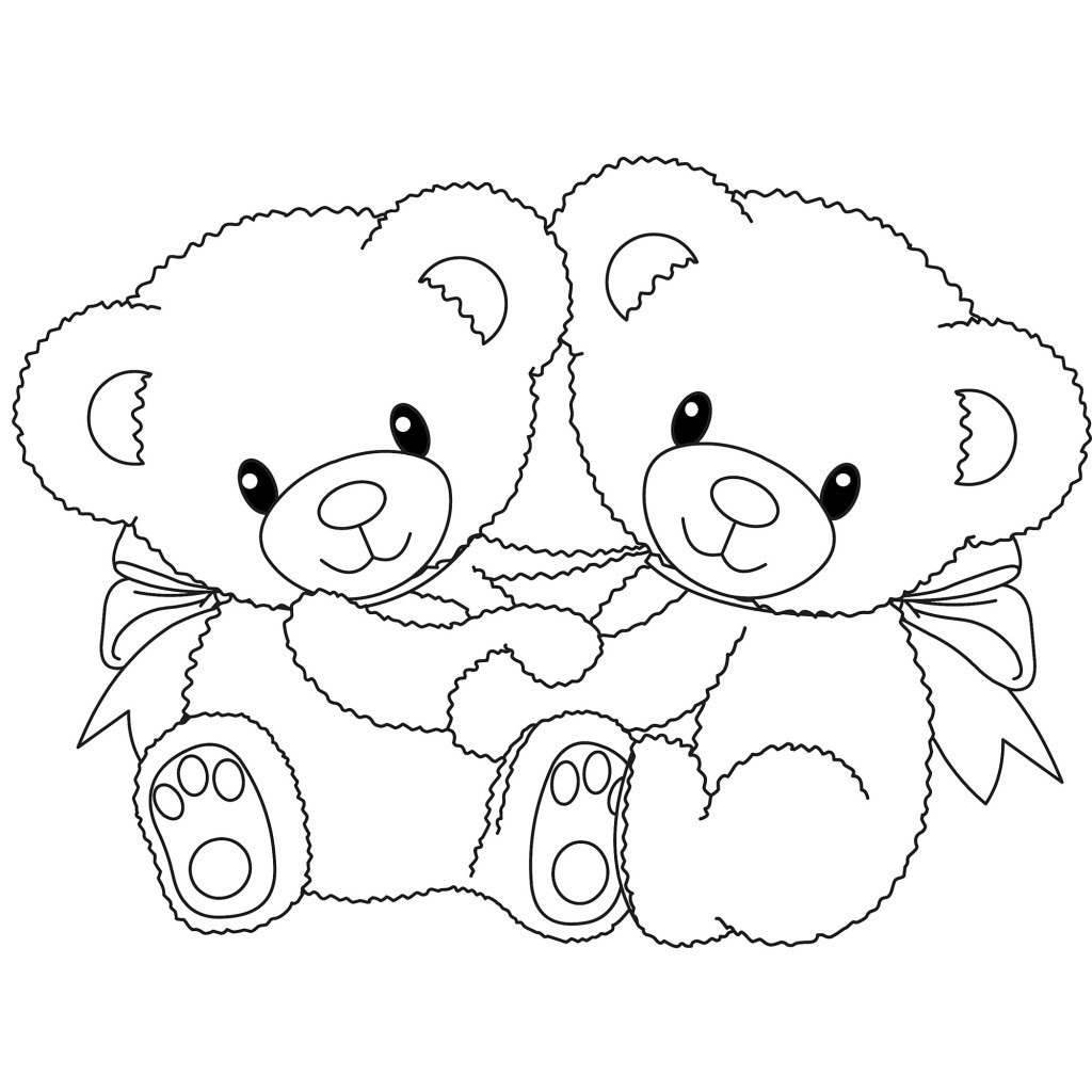 1024x1024 Beautiful Teddy Bears Coloring Pages Ws Fair Tixac