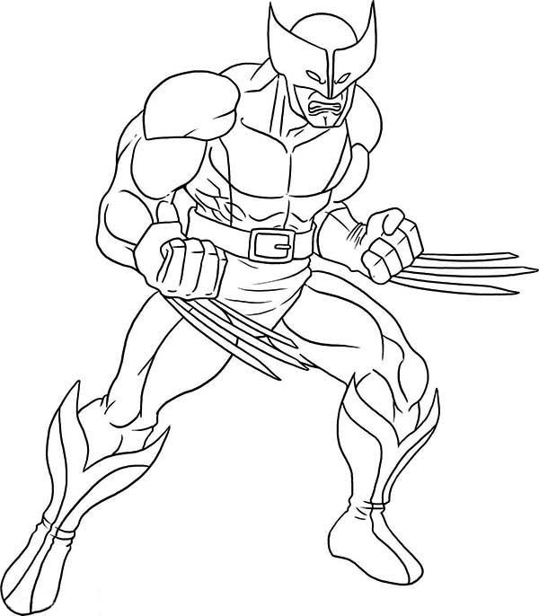600x686 Wolverine Coloring Sheets X Men Wolverine Coloring Page Coloring