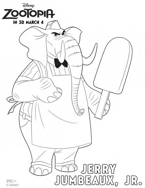 495x640 Zootopia Character Coloring Pages Disney Coloring Pages