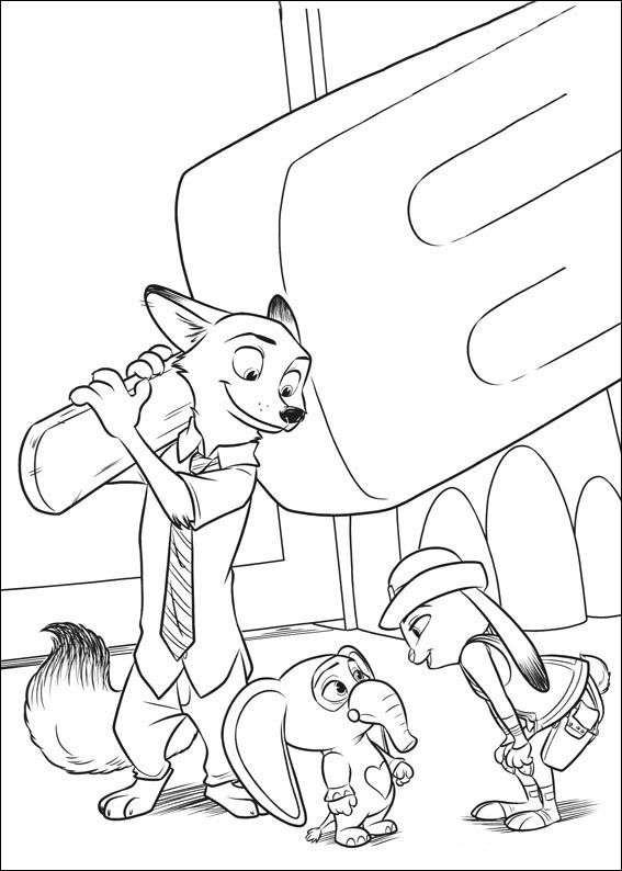 567x794 Zootopia Coloring Pages
