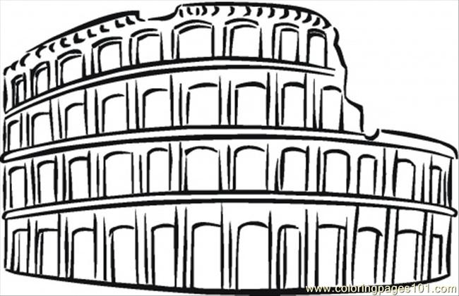650x420 Colosseum Coloring Page