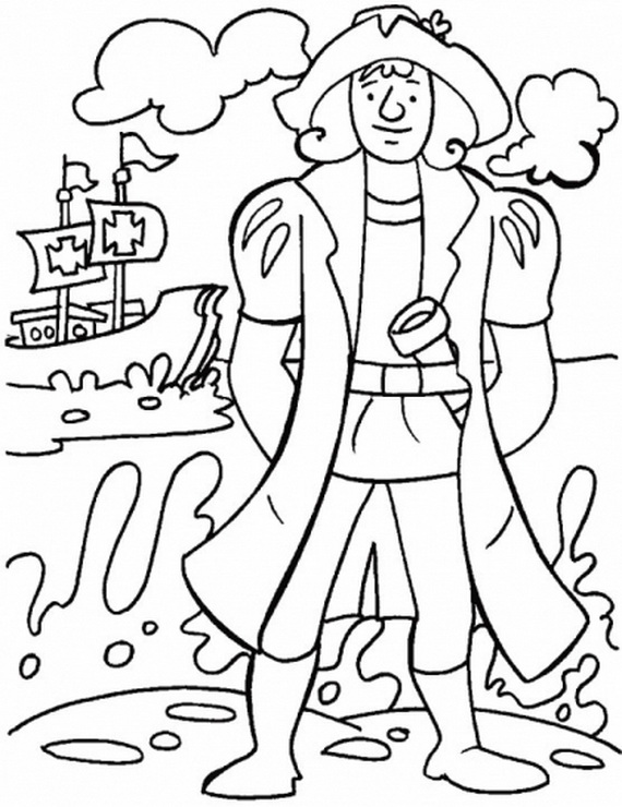 570x740 Christopher Columbus Coloring Pages Columbus Day Coloring Pages