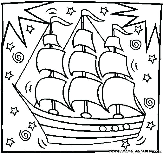 650x611 Christopher Columbus Ships Coloring Pages