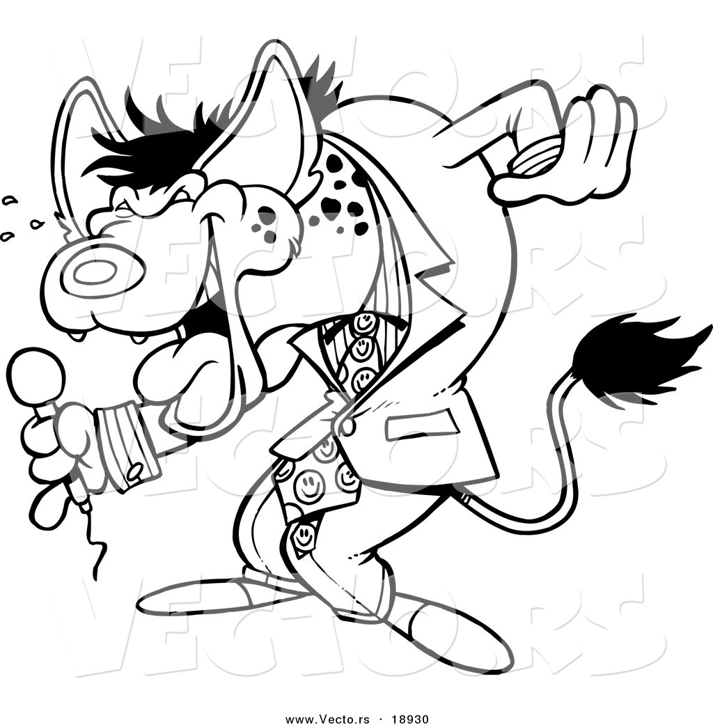 1024x1044 Vector Of A Cartoon Hyena Comedian Laughing