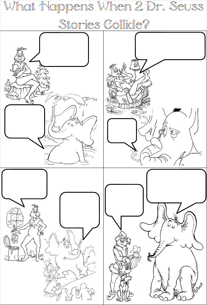 703x1035 Comic Strip Coloring Pages Dr Seuss Page I