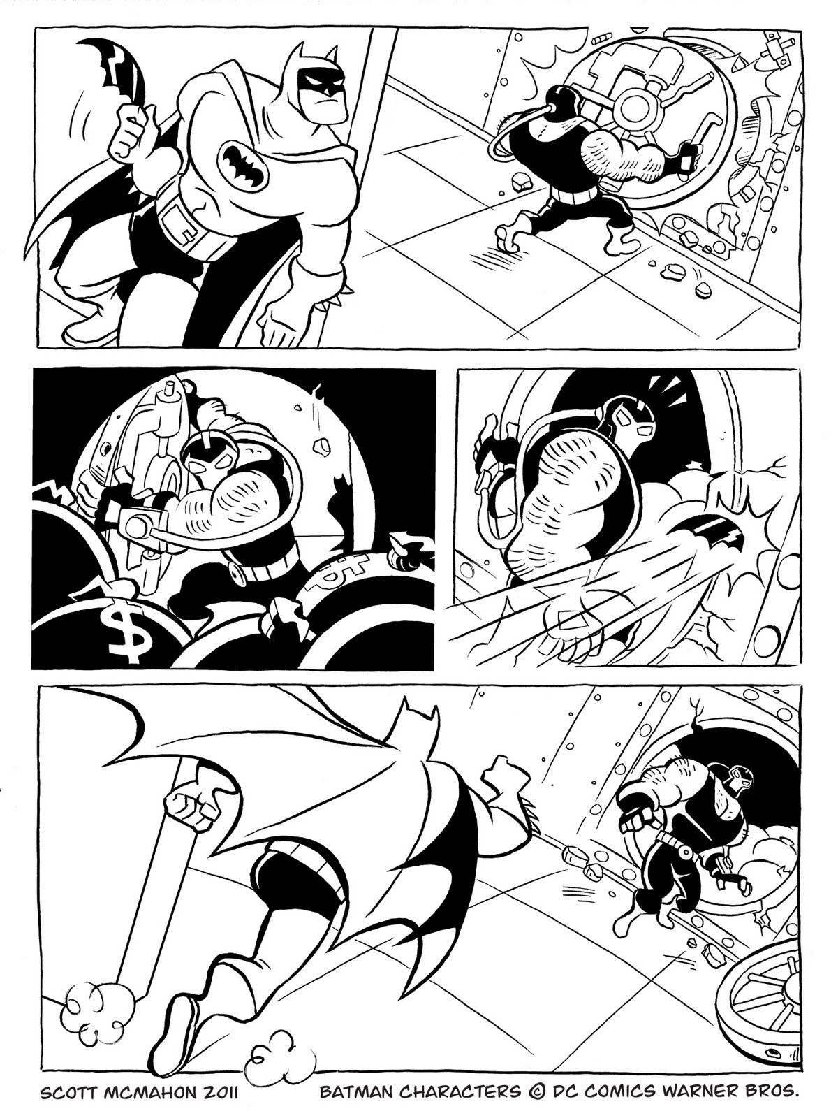 1200x1600 Batman Vs Bane Colouring Page, Comic Strip Dc Universe