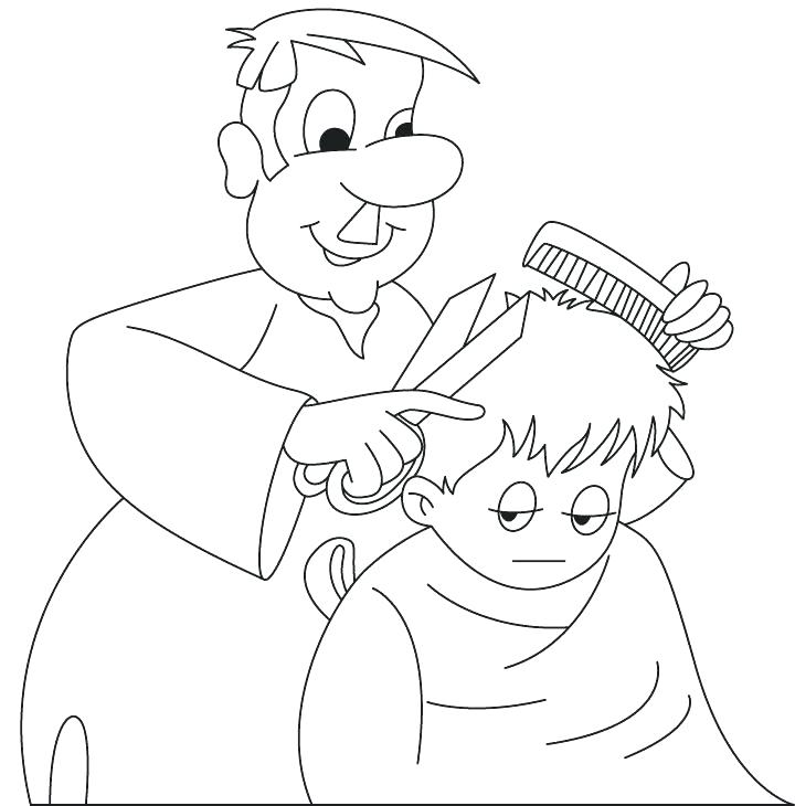 720x730 Community Helpers Coloring Page Barber Coloring Page Download Free