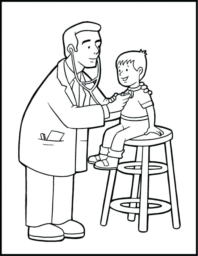 689x890 Community Helpers Coloring Pages Veterinarian Coloring Page