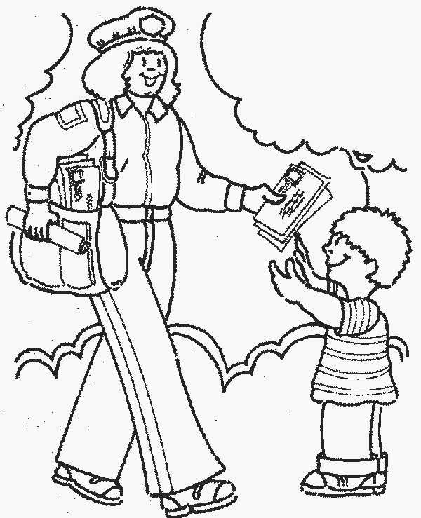 600x739 Community Coloring Pages Community Helpers Coloring Pages