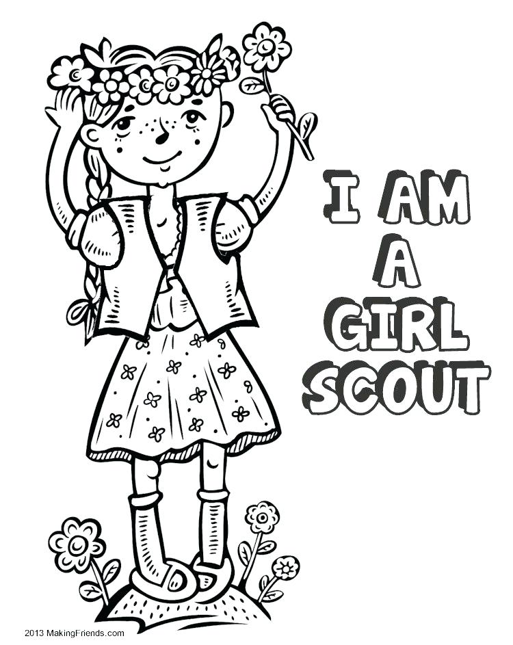 750x943 Girl Scout Promise And Law Printables Kids Coloring Service Hours