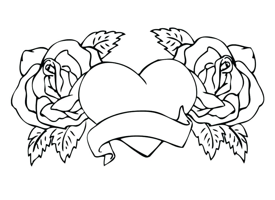 960x697 Roses Coloring Page Roses Coloring Pictures Rose Coloring Books