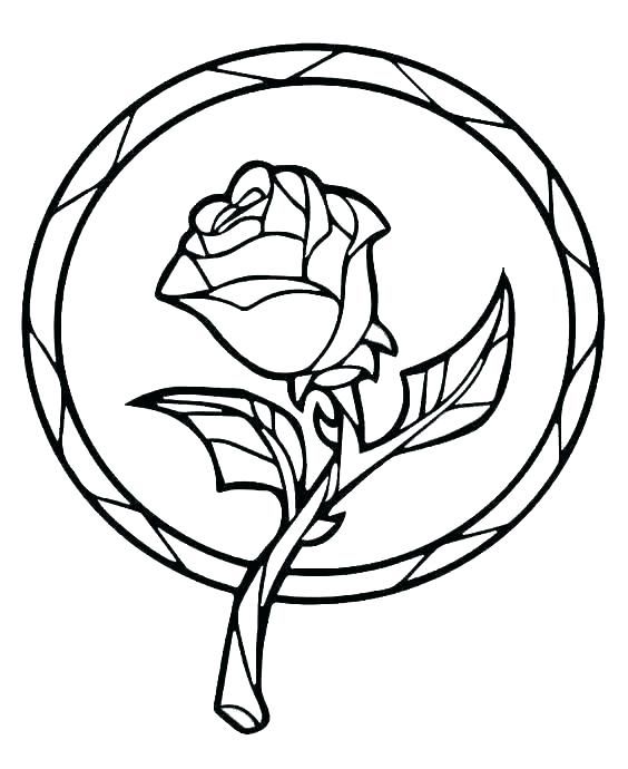 564x690 Rose Coloring Sheet