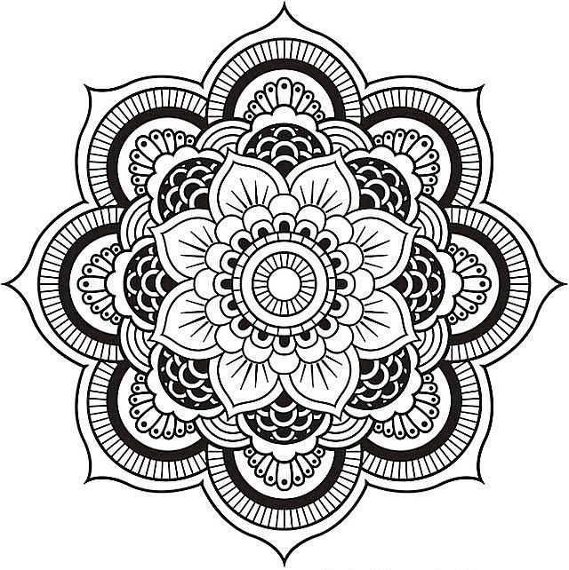 640x642 Adult Coloring Pages Mandala Hd Printable