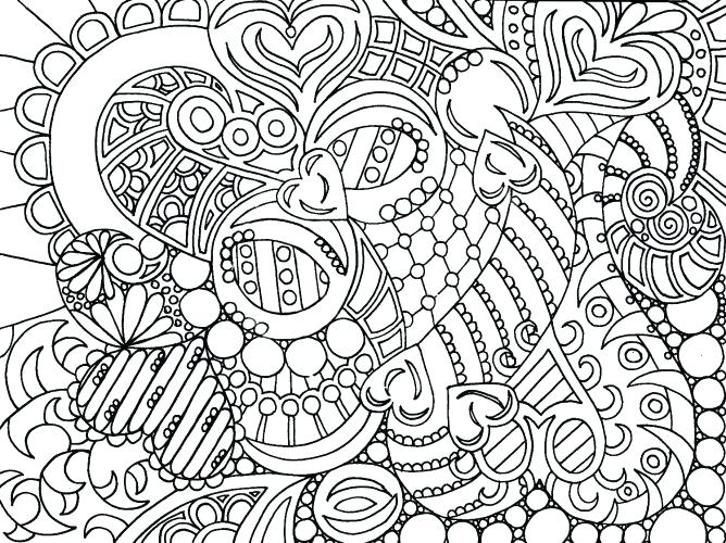 668x500 Hard Coloring Pages Of Elephants
