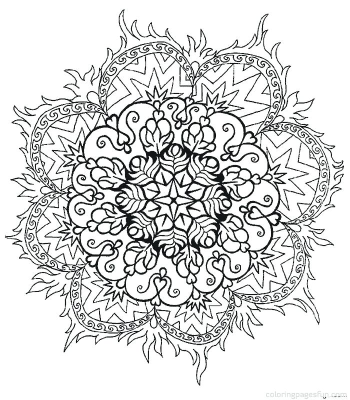 700x800 Advanced Flower Coloring Pages Mandala Flower Coloring Pages