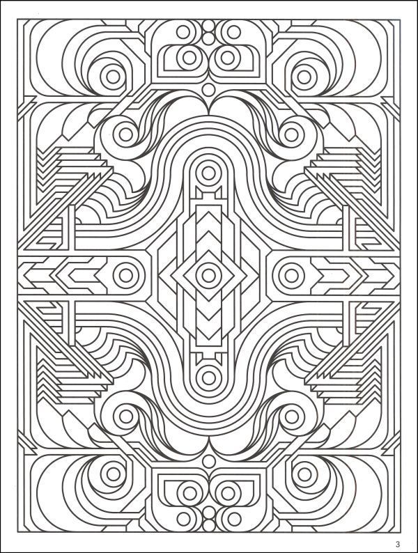 600x794 Complex Geometric Coloring Pages, Printable Complex Geometric