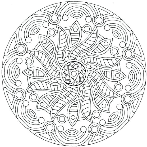 620x617 Free Printable Mandala Coloring Pages Or Complex Mandala Coloring