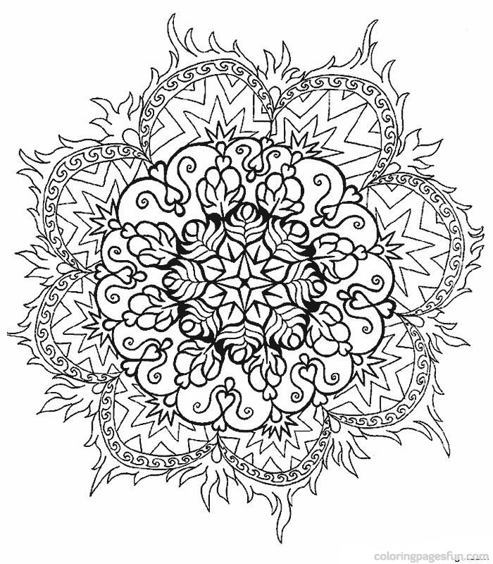 700x800 Expert Mandala Coloring Pages