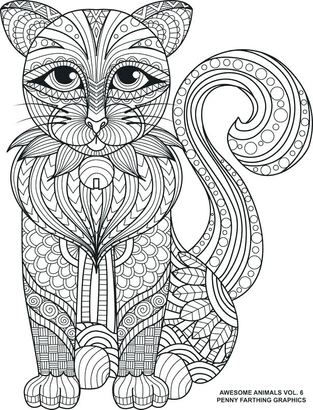 616x807 Animal Coloring Pages For Adults