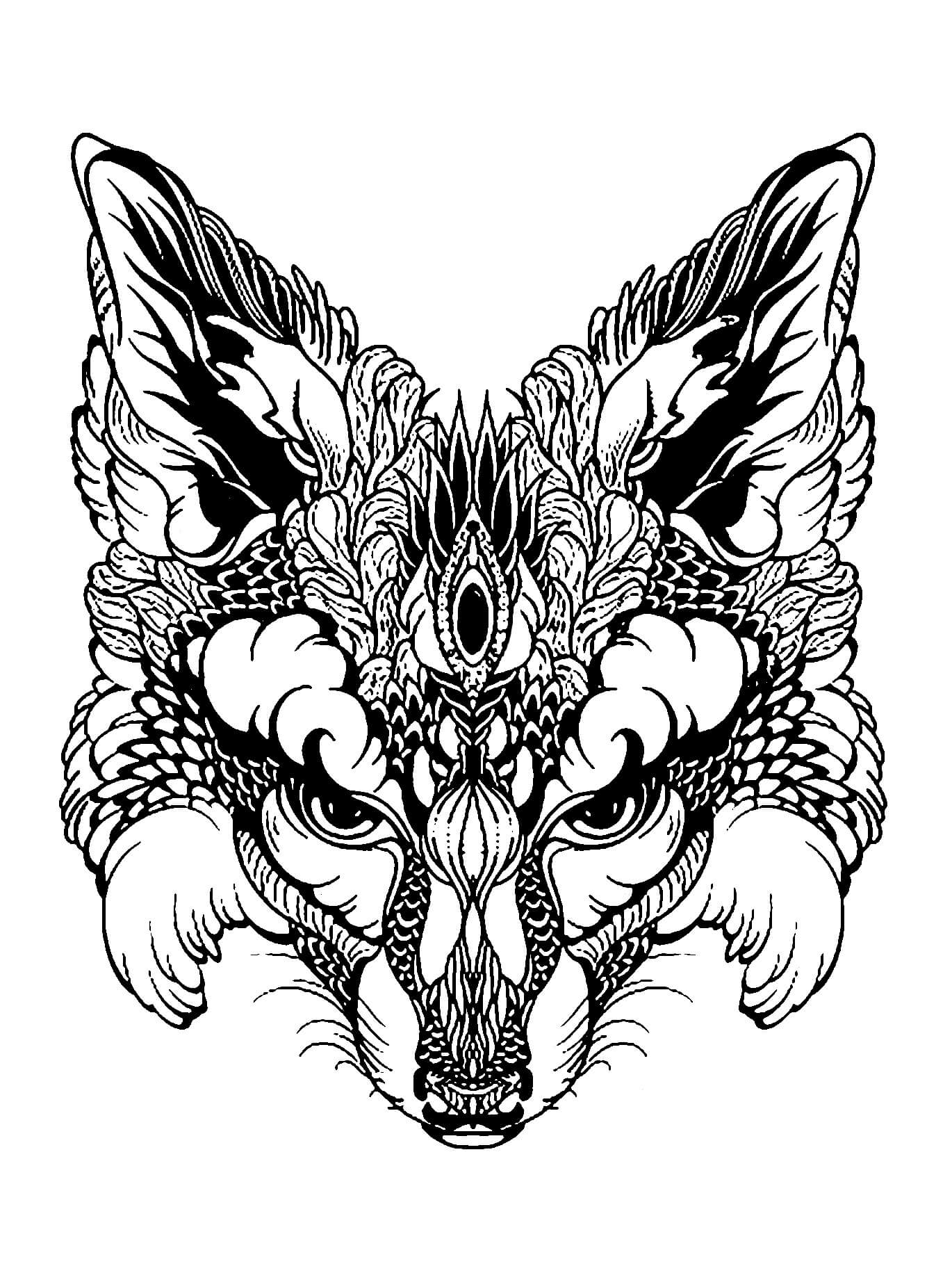 1370x1831 Coloring Pages For Adults Difficult Animals Coloring Pages