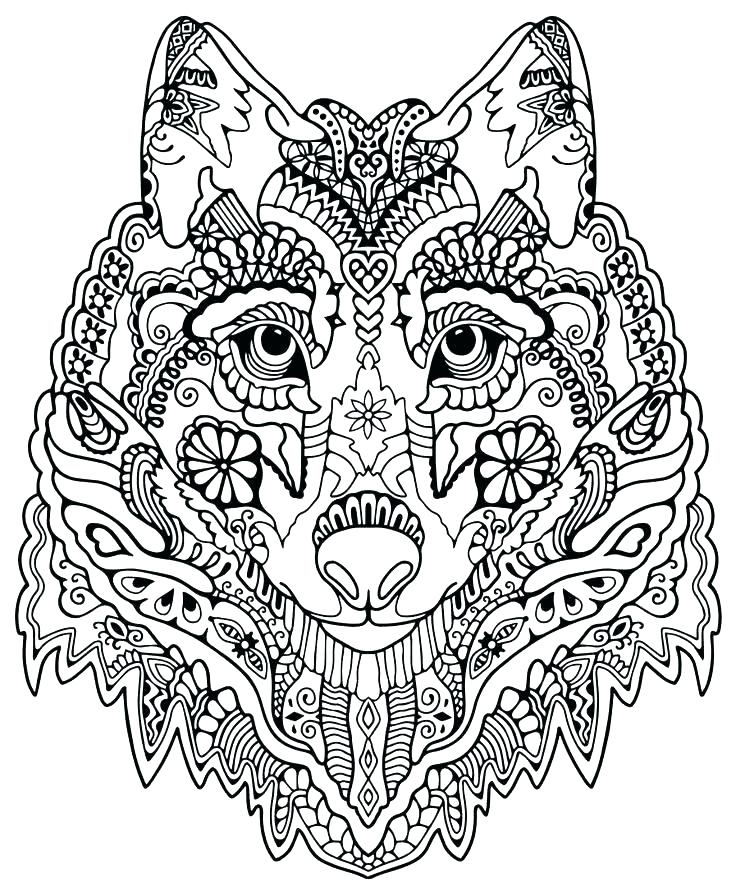 736x896 Coloring Pages For Adults Abstract Animals