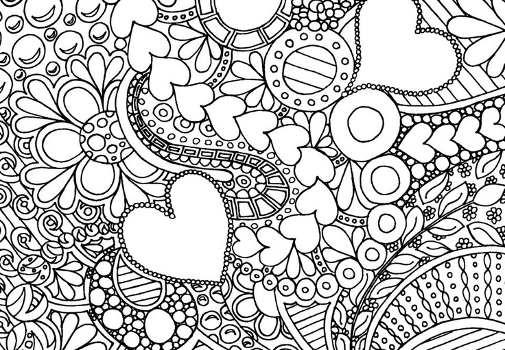 736x511 Free Difficult Coloring Pages For Adults