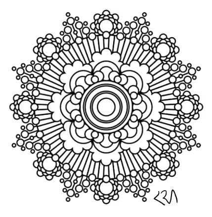 429x438 Intricate Mandala Coloring Pages Intricate Mandala Coloring Pages
