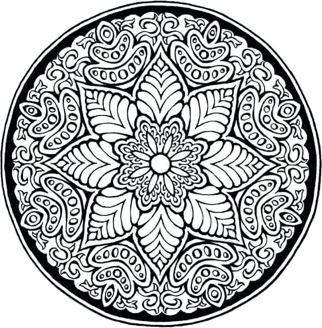 650x662 Difficult Mandala Coloring Pages Intricate Coloring Pages