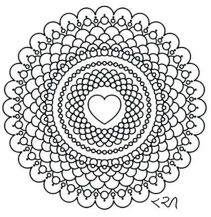 425x438 Intricate Mandala Coloring Pages Black Mandala For Coloring