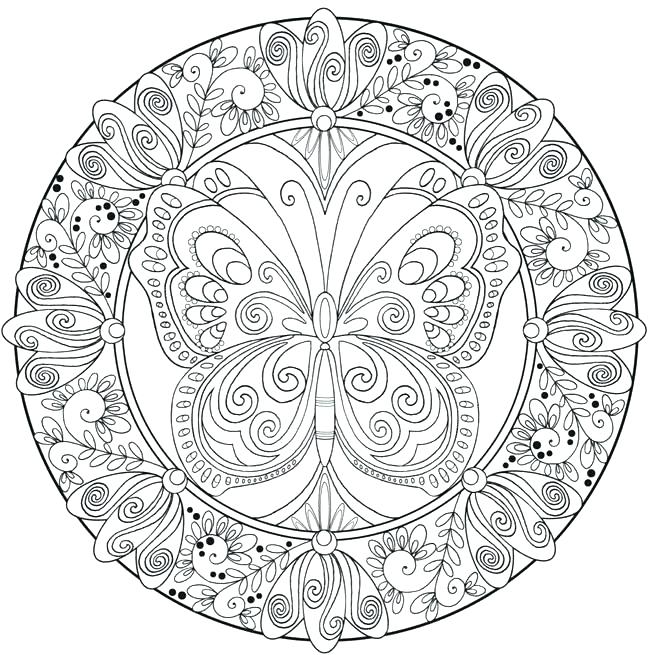 650x655 Complex Mandala Coloring Pages