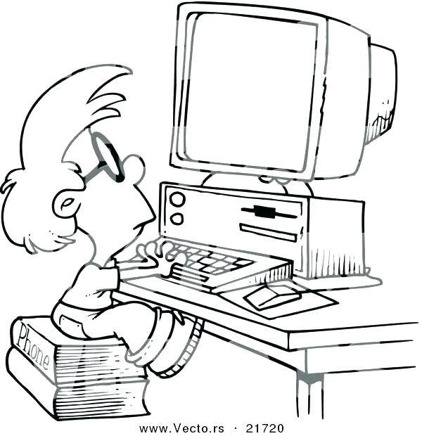 600x620 Computer Coloring Pages Computer Coloring Pages Printer Coloring
