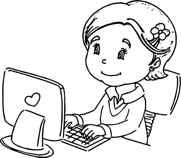 618x541 Computer Coloring Pages S S Computer Lab Coloring Sheets
