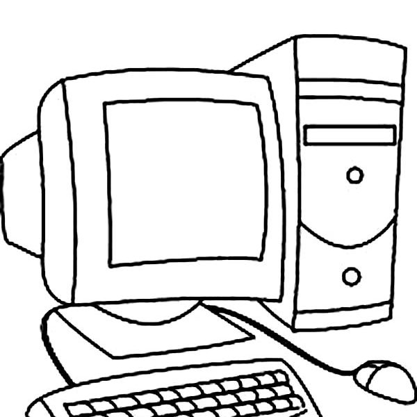 600x600 Computer Lab Coloring Pages Coloring Page