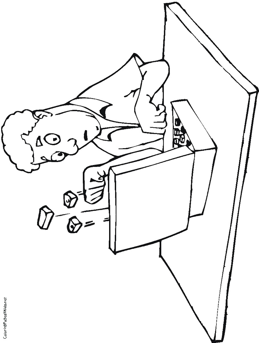 907x1200 Computers Coloring Pages