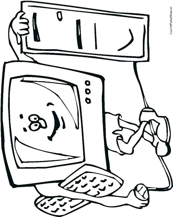 600x752 Kids N Coloring Pages Of Computer Computer Coloring Pages Computer