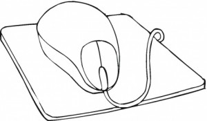 300x175 Computer Mouse Coloring Page For Kids