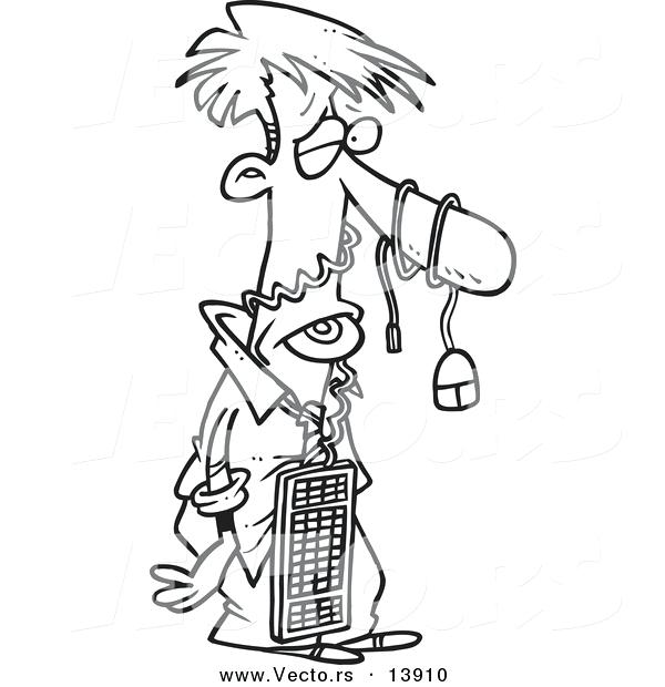 600x620 Vector Of A Cartoon Man Beat Up