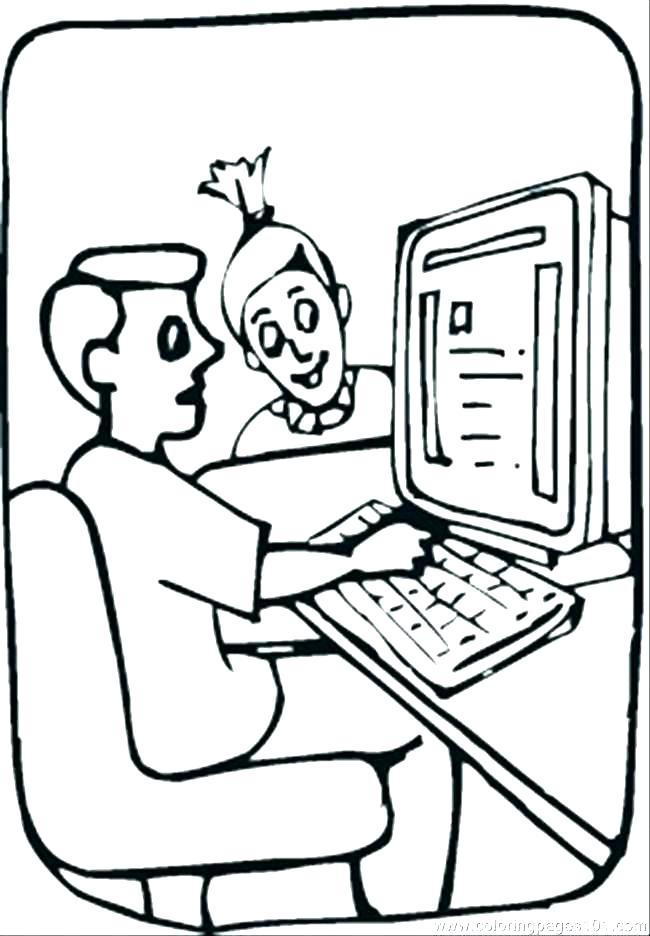 650x936 Computer Coloring Page Computer Coloring Sheets Computer Coloring