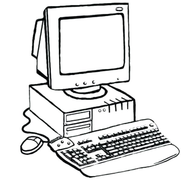 600x624 Computer Coloring Pages