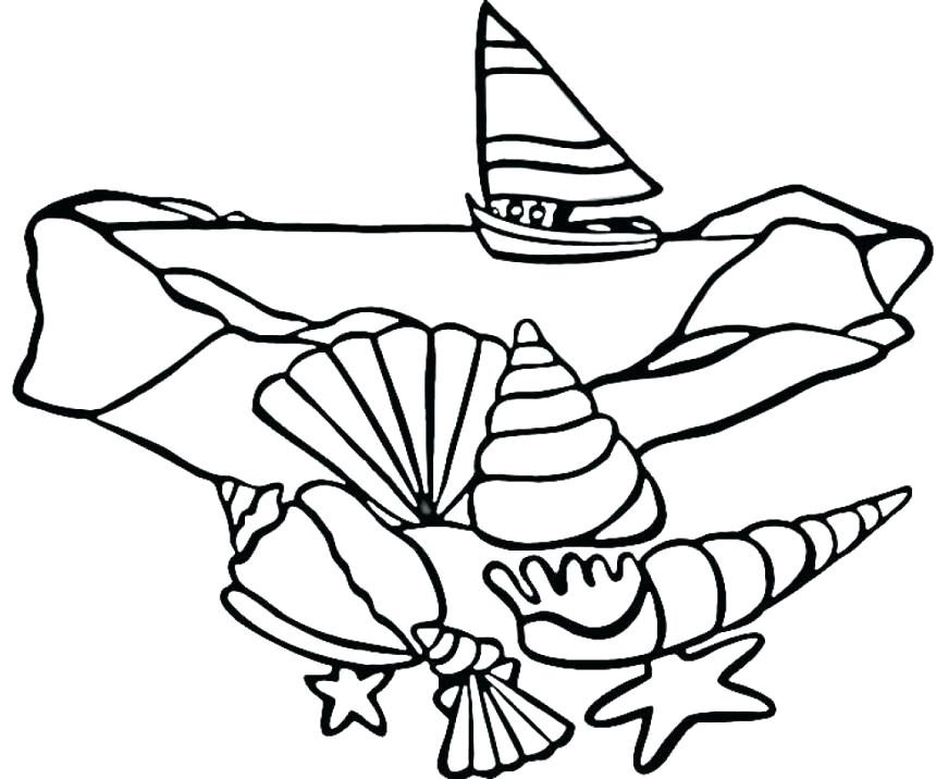 860x716 Sea Shell Coloring Pages Perfect Seashell Coloring Pages Printable