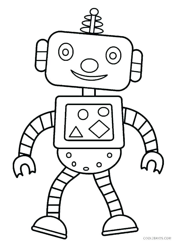 618x843 Robots Simple Robots Coloring Pages For Kids To Print Color