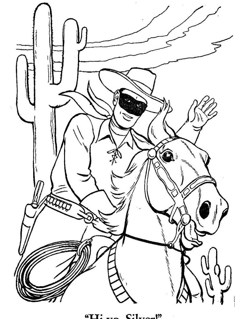 796x1080 Lone Ranger Coloring Pages Printable For Adults Adult Free Sheet