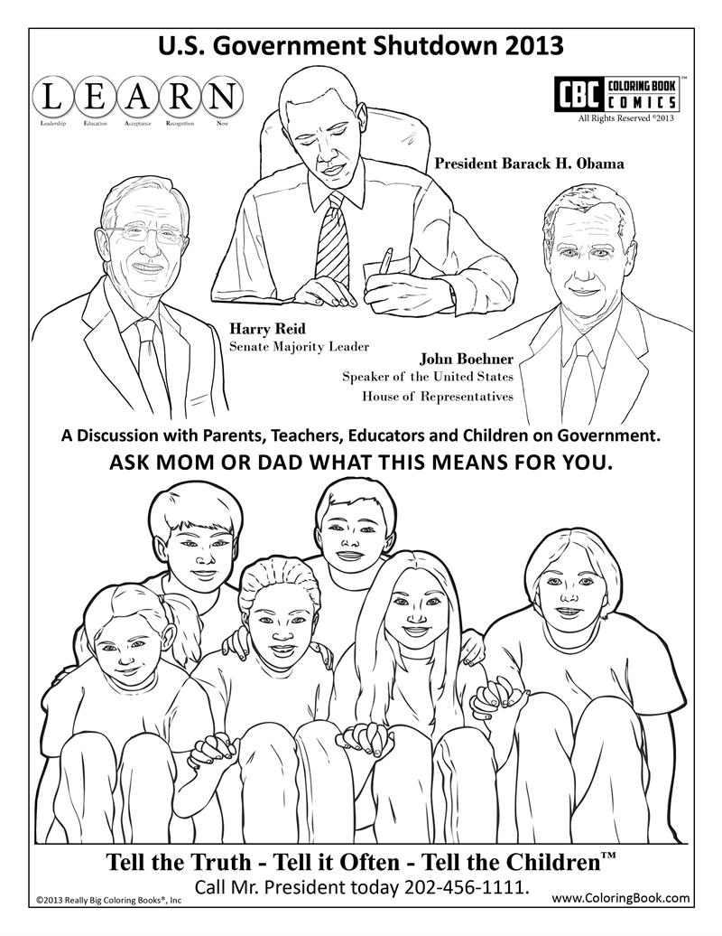 800x1036 Government Shutdown Coloring Book Page Free Online Coloring Page