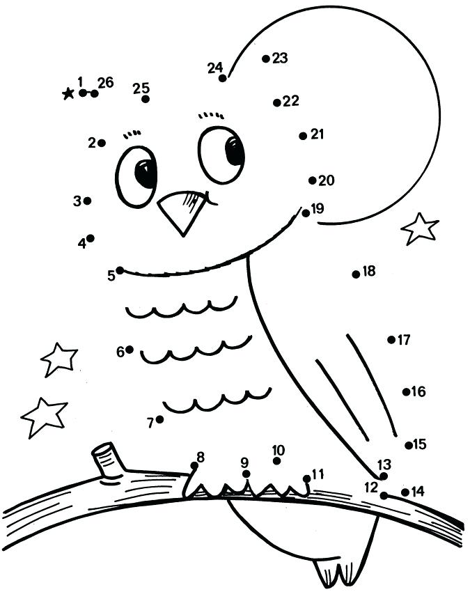 675x850 Connect The Dots Coloring Pages Owl Dot To Coloring Pages