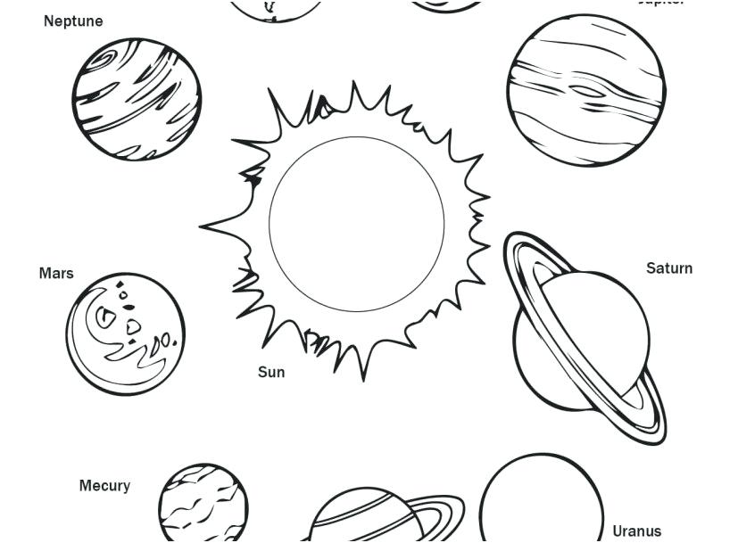 827x609 Solar System Coloring Page Space And Solar System Coloring Pages