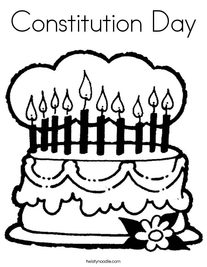 685x886 Constitution Day Cake Coloring Page Picture