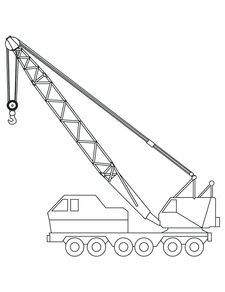 720x936 Construction Truck Coloring Pages Crane Coloring Pages