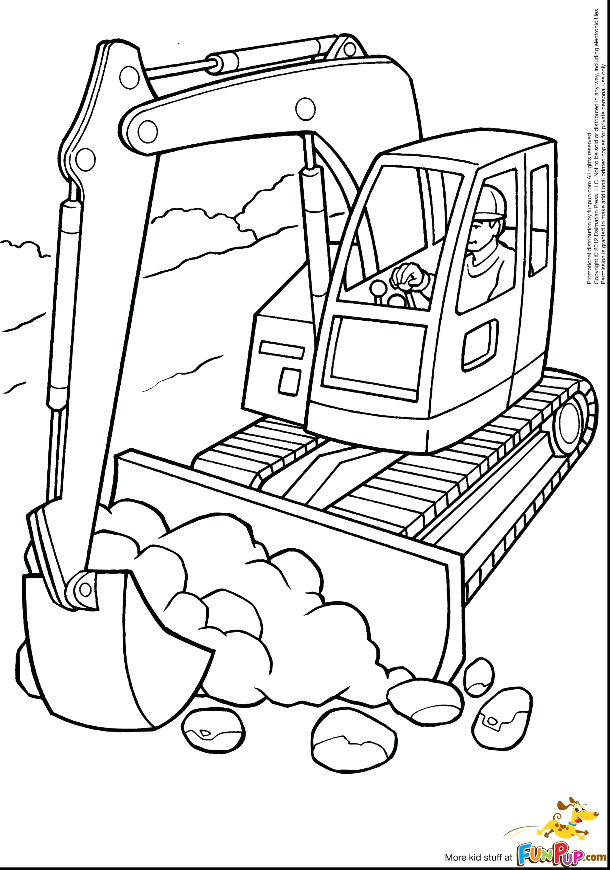 2391x3411 Perspective Construction Equipment Coloring Pages